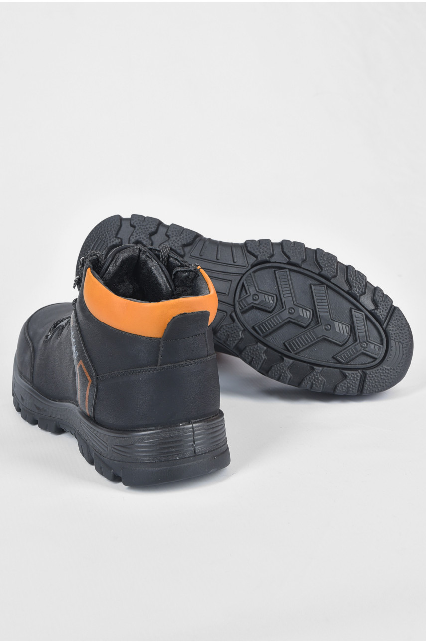 Черевики чоловічі зимові на хутрі чорного кольору А712 189726