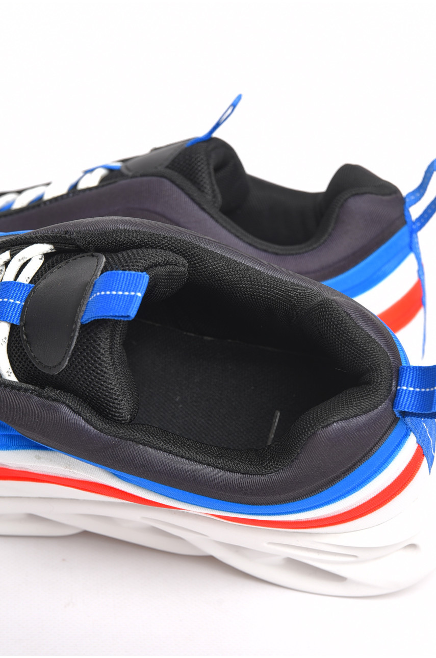 Кросівки чоловічі різнокольорові на шнурівці текстиль 9233-2 189730 Кросівки чоловічі різнокольорові на шнурівці текстиль 9233-2 189730