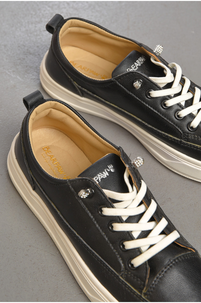 Кросівки жіночі чорного кольору на шнурівці 888(7099) 189735