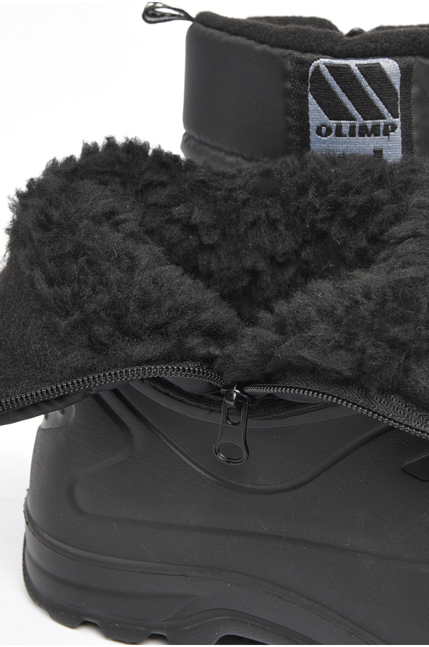 Дутики чоловічі піна на хутрі чорного кольору СМ-321 189747 Дутики чоловічі піна на хутрі чорного кольору СМ-321 189747