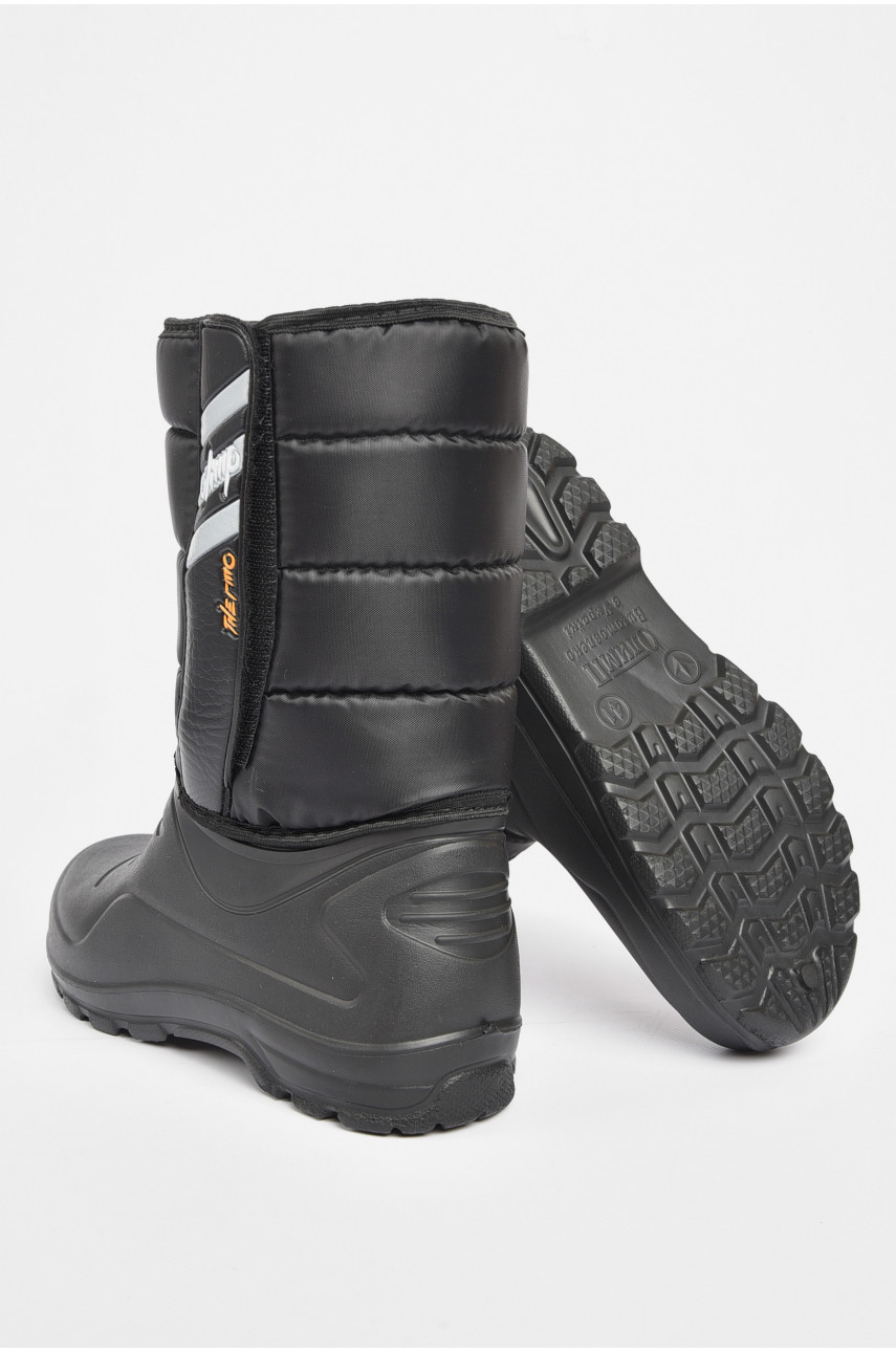 Дутики чоловічі піна на хутрі чорного кольору СМ-331 189749