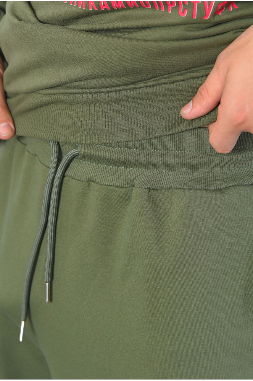 Спортивний костюм чоловічій кольору хакі 189759 Спортивний костюм чоловічій кольору хакі 189759