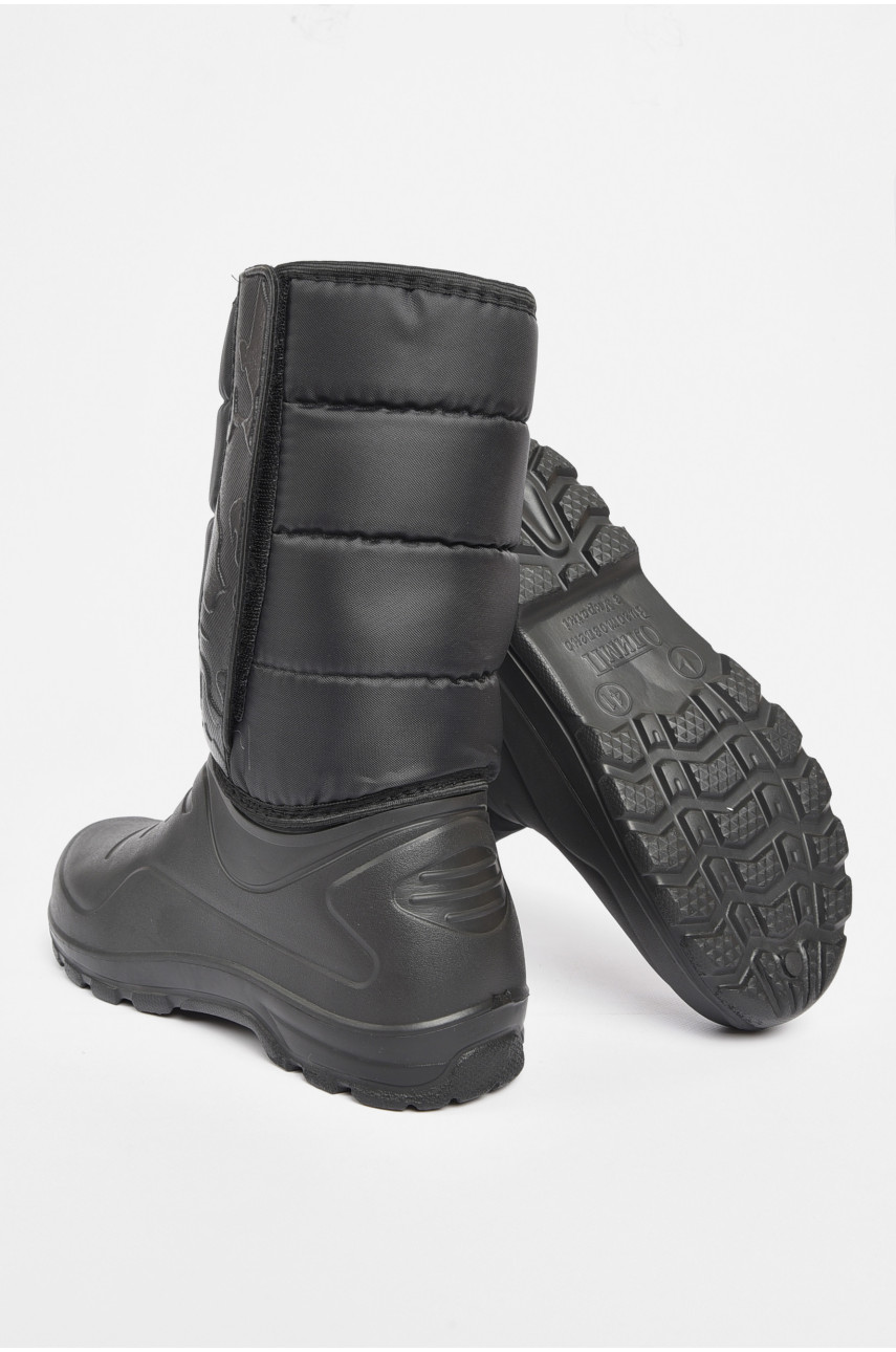 Дутики чоловічі піна на хутрі чорного кольору СМ-333 189761