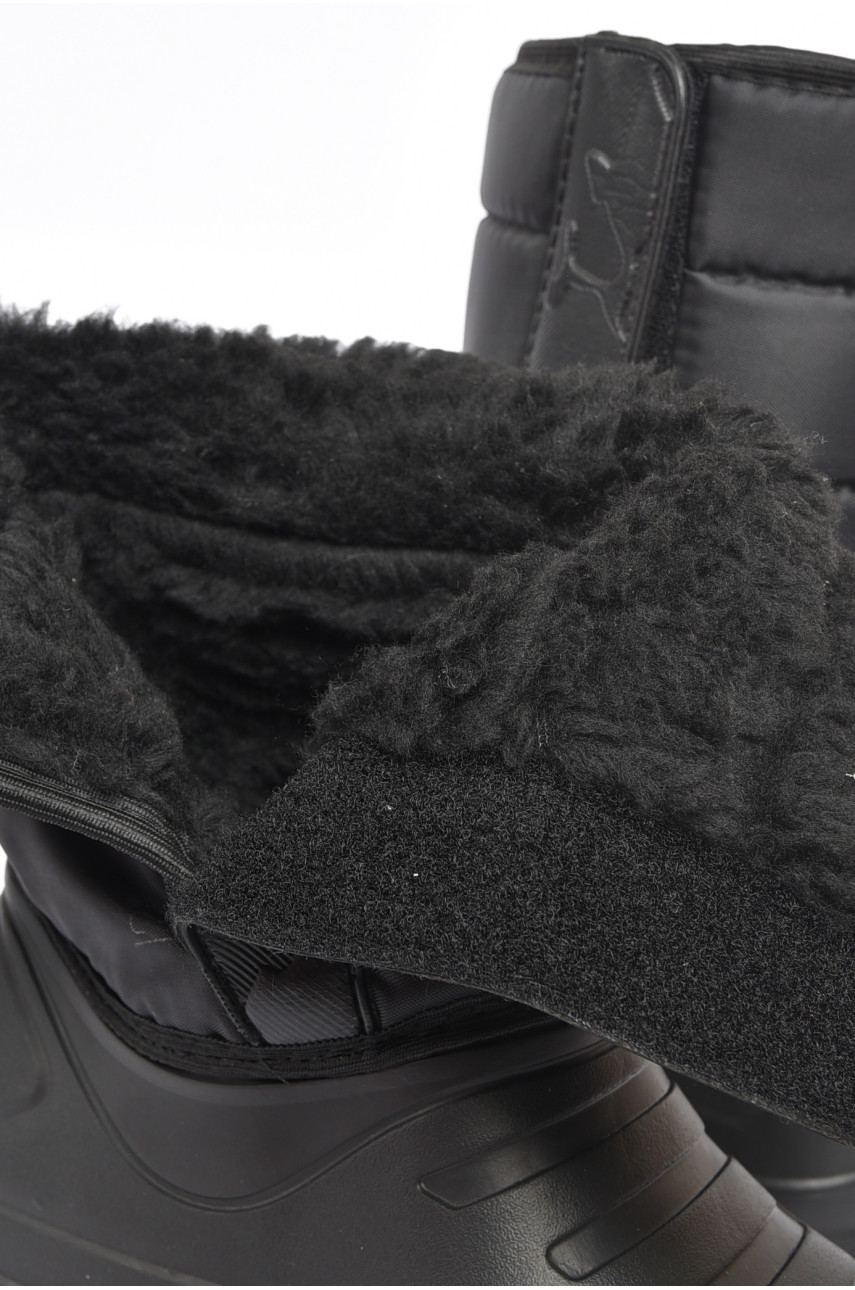 Дутики чоловічі піна на хутрі чорного кольору СМ-333 189761