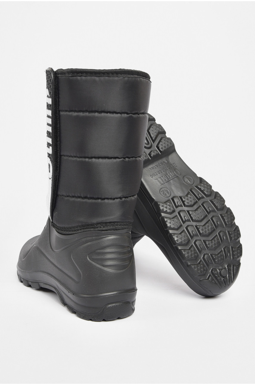 Дутики чоловічі піна на хутрі чорного кольору СМ-332 189762 Дутики чоловічі піна на хутрі чорного кольору СМ-332 189762