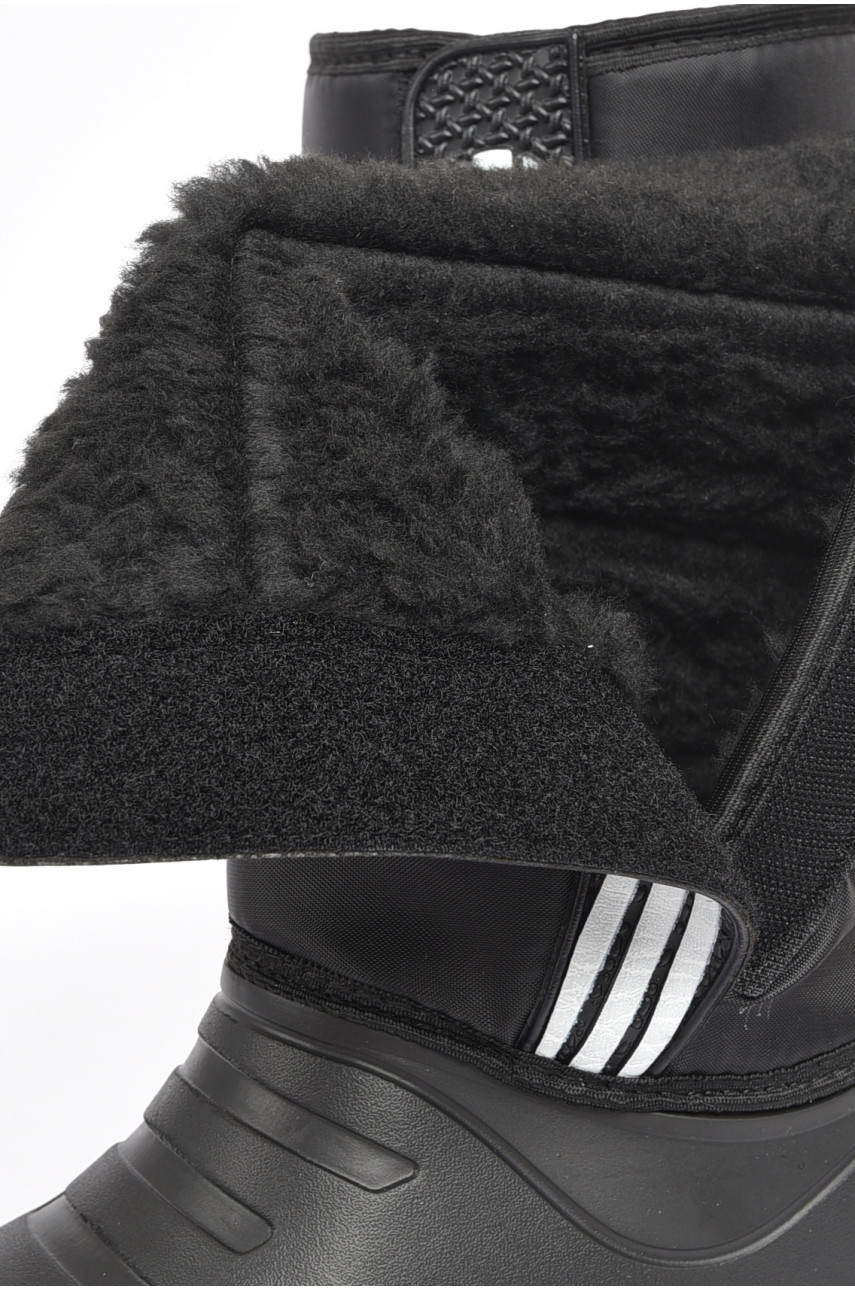 Дутики чоловічі піна на хутрі чорного кольору СМ-332 189762 Дутики чоловічі піна на хутрі чорного кольору СМ-332 189762