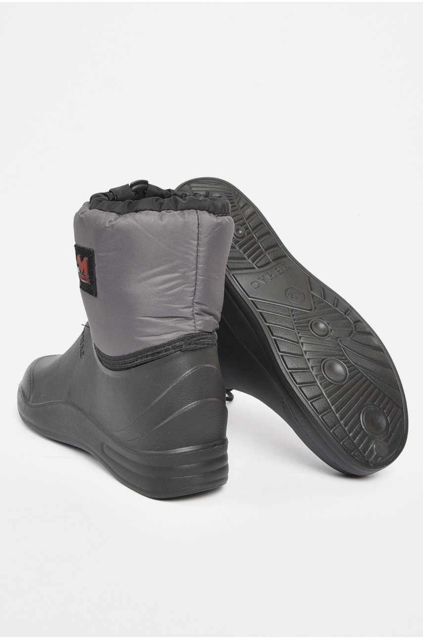 Дутики чоловічі піна на хутрі чорного кольору А-037 189763 Дутики чоловічі піна на хутрі чорного кольору А-037 189763