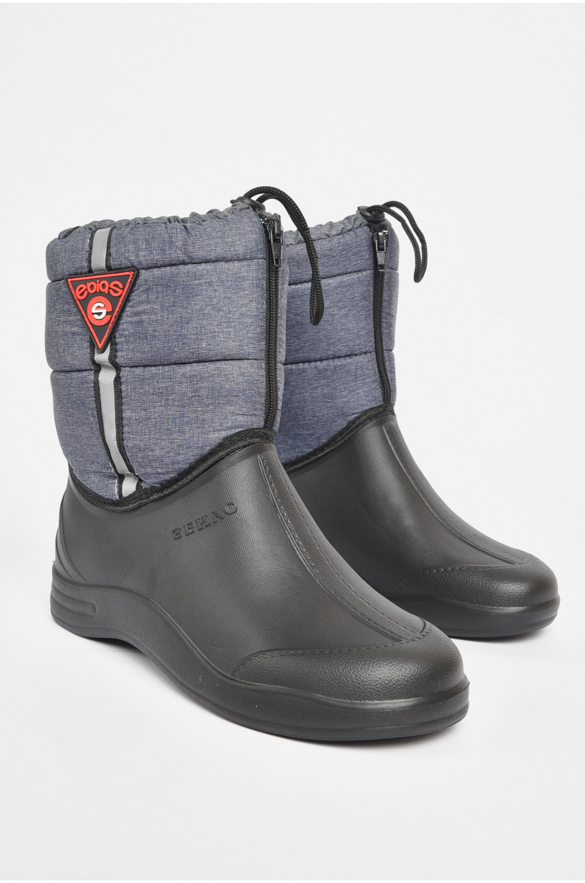 Дутики чоловічі піна на хутрі чорного кольору А-040 189766