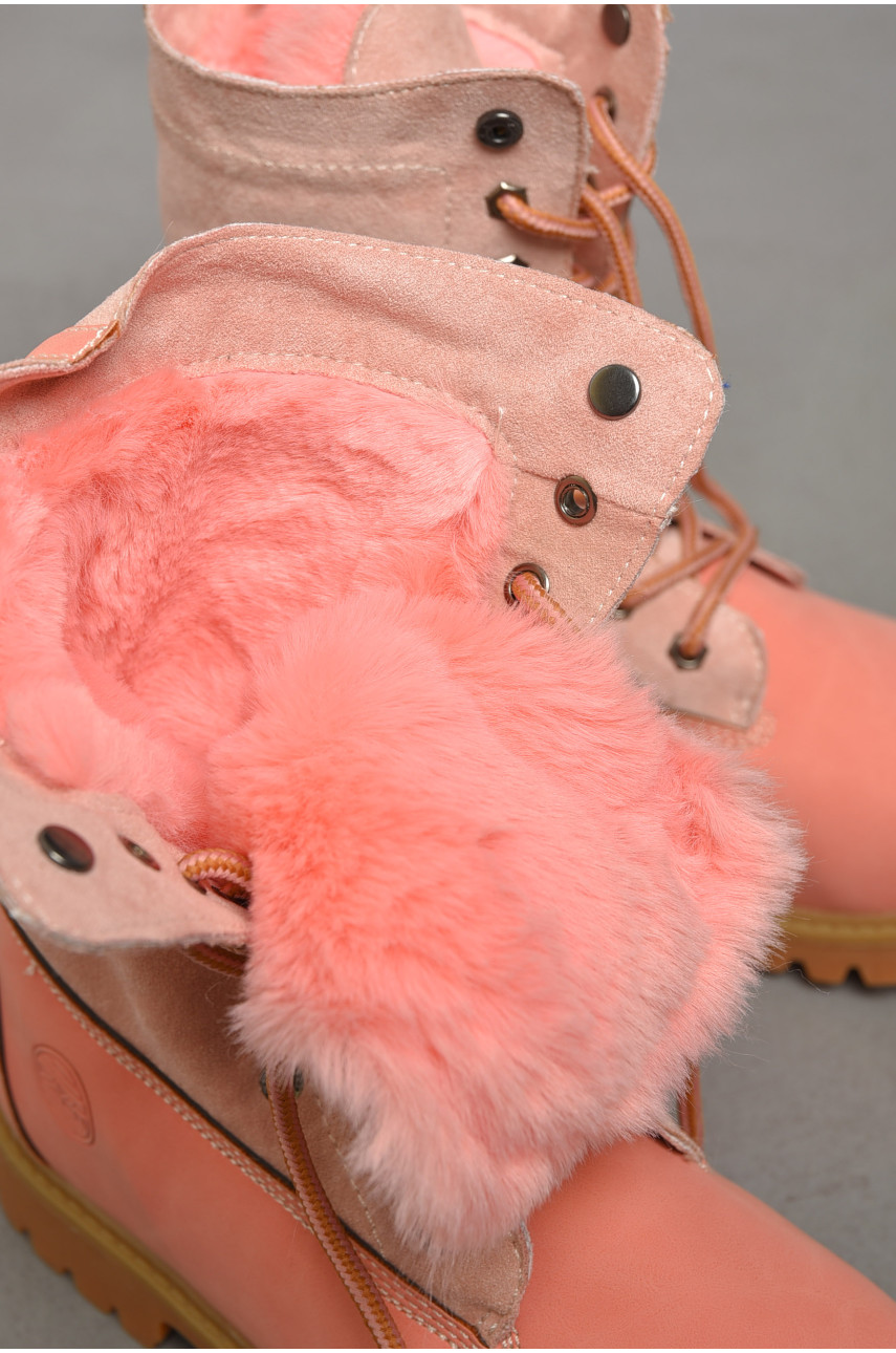 Ботинки женские зимние на меху розового цвета 8270-2 189767 Ботинки женские зимние на меху розового цвета 8270-2 189767
