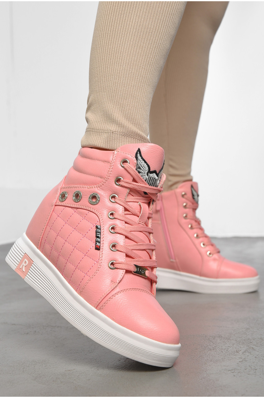 Ботинки женские зимние на меху розового цвета 8382-29 189772