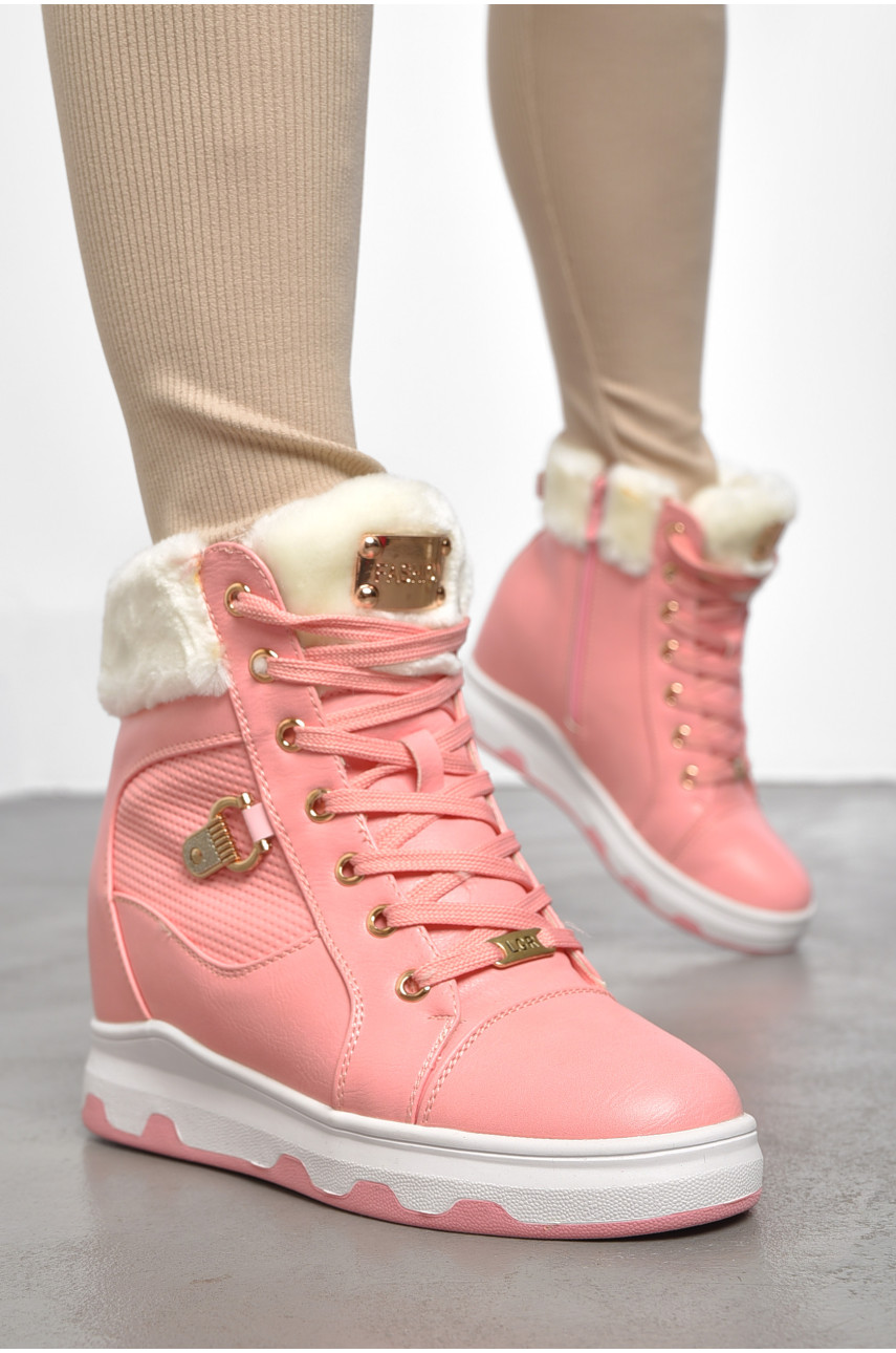 Ботинки женские зимние на меху розового цвета 8377-29 189773 Ботинки женские зимние на меху розового цвета 8377-29 189773