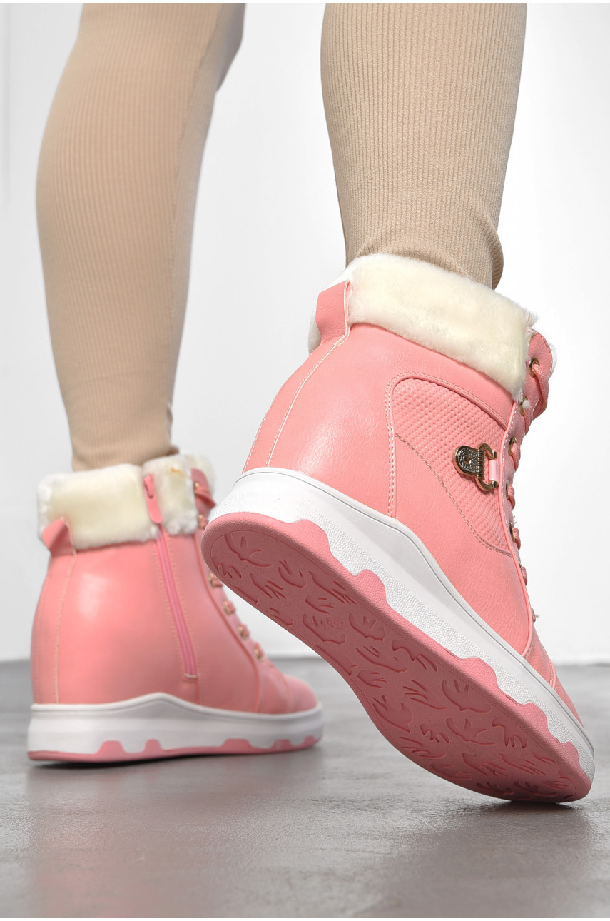 Ботинки женские зимние на меху розового цвета 8377-29 189773 Ботинки женские зимние на меху розового цвета 8377-29 189773