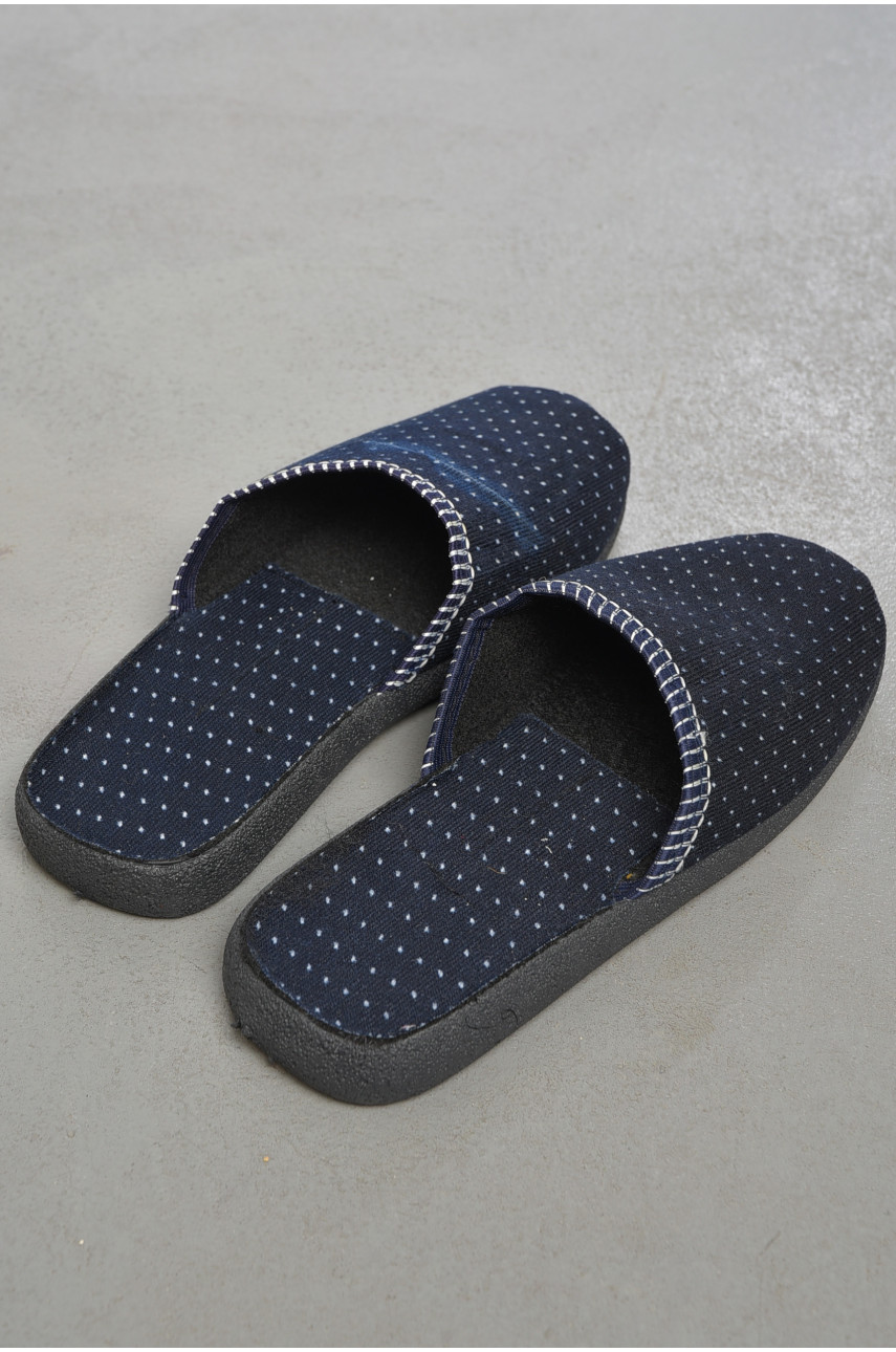 Тапочки женские темно-синего цвета АСА 189784