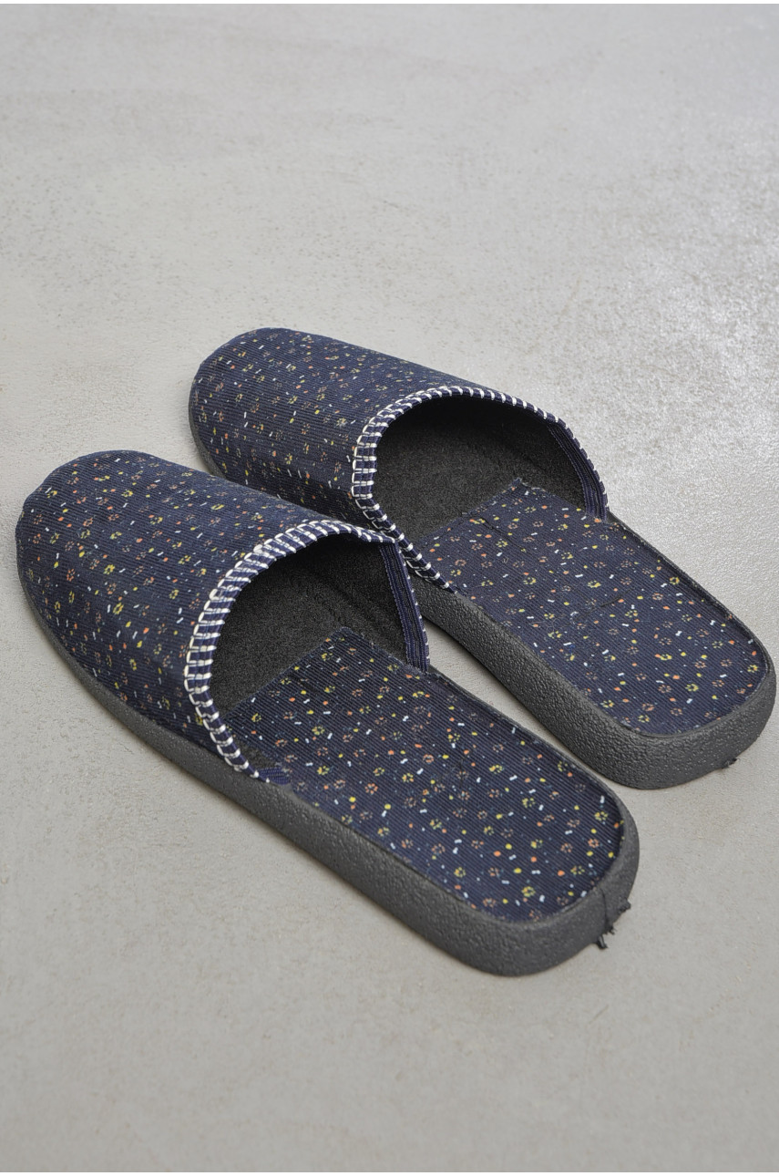 Тапочки женские темно-синего цвета АСА 189792 Тапочки женские темно-синего цвета АСА 189792