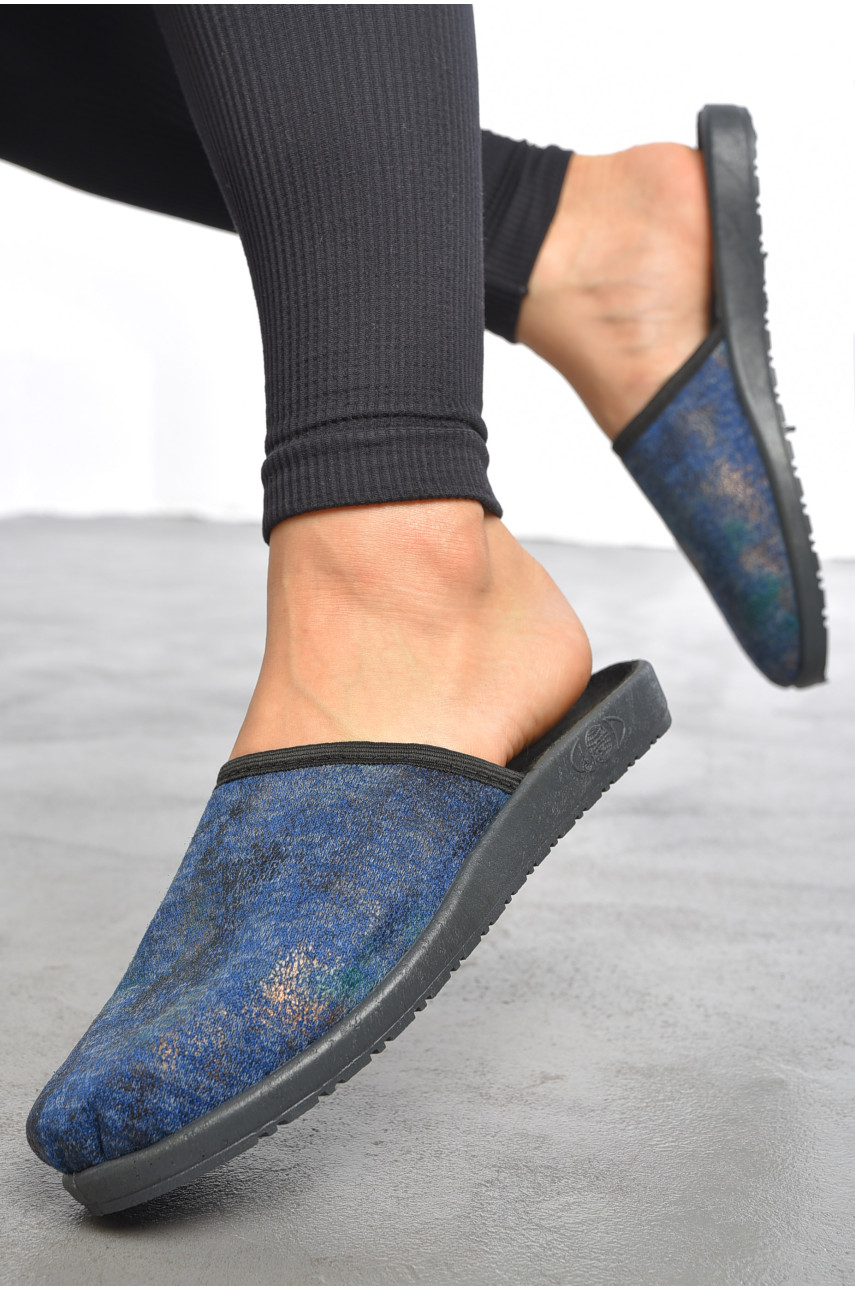 Тапочки женские темно-синего цвета АСА Китай 189802 Тапочки женские темно-синего цвета АСА Китай 189802