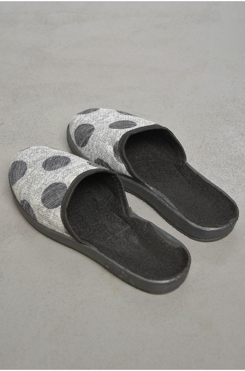 Капці жіночі світло-сірого кольору АСА Китай 189804 Капці жіночі світло-сірого кольору АСА Китай 189804