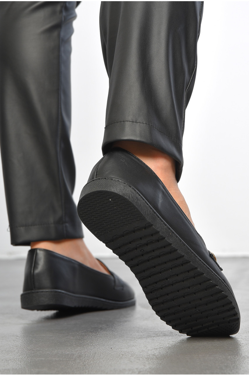 Туфлі-лофери жіночі чорного кольору YS7297-1 189817