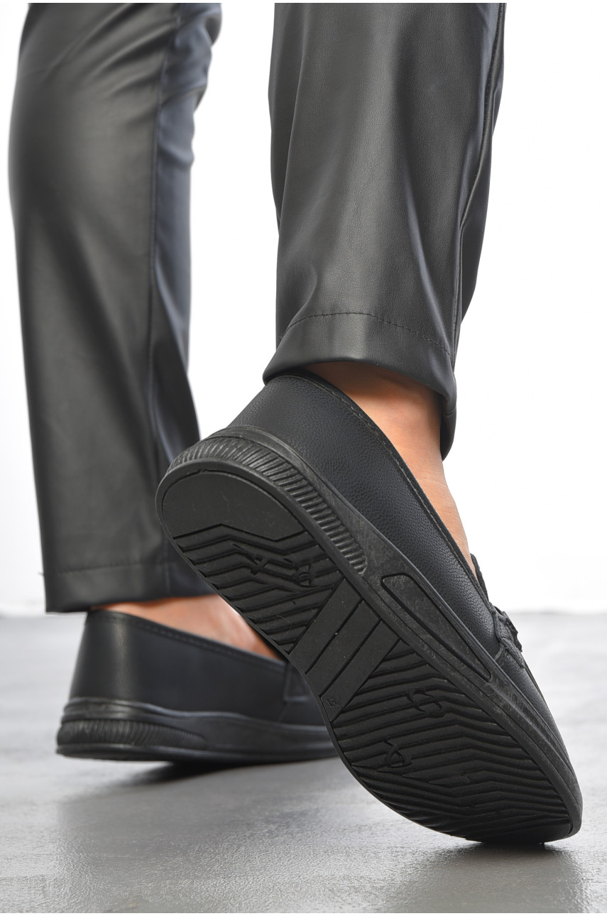 Туфлі-лофери жіночі чорного кольору 0115-2 189820