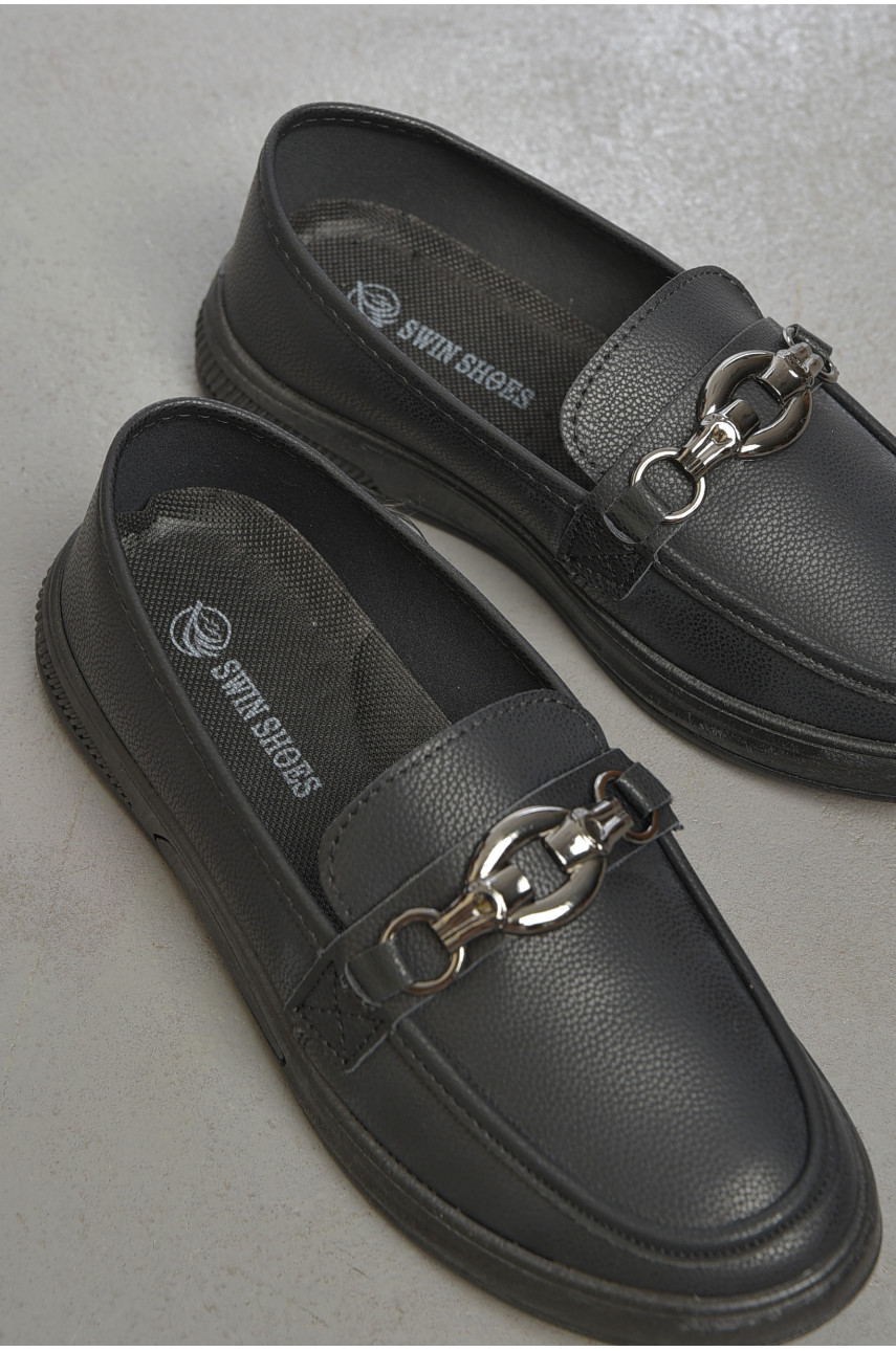 Туфлі-лофери жіночі чорного кольору 0115-2 189820