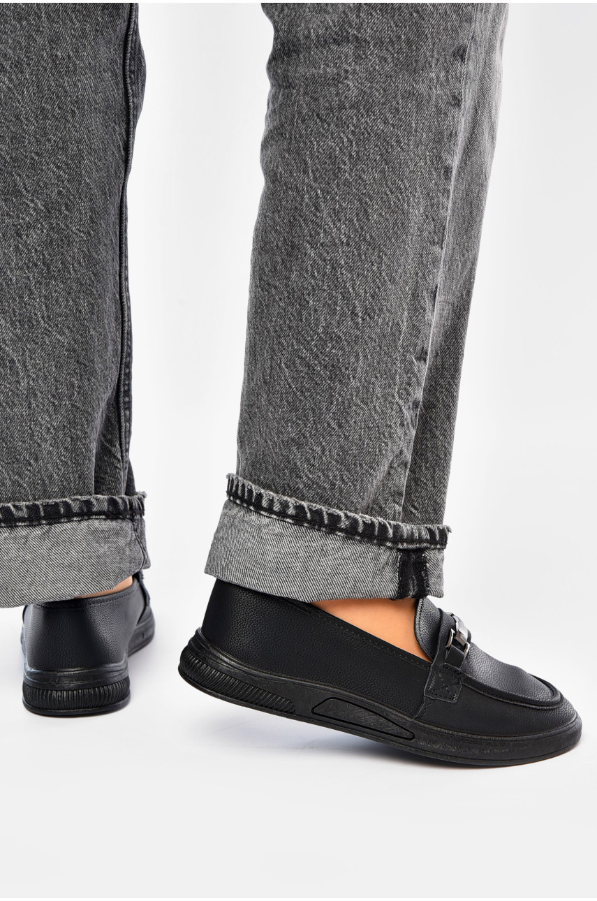 Туфлі-лофери жіночі чорного кольору 0119-2 189821