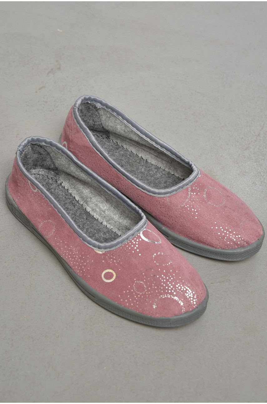 Тапочки женские розового цвета Ебіас блиск 189824