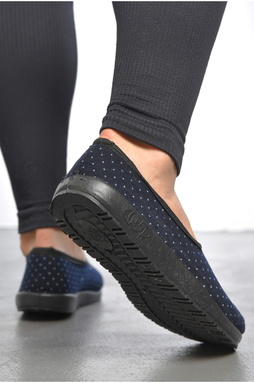 Капці жіночі темно-синього кольору Аса горох 189826