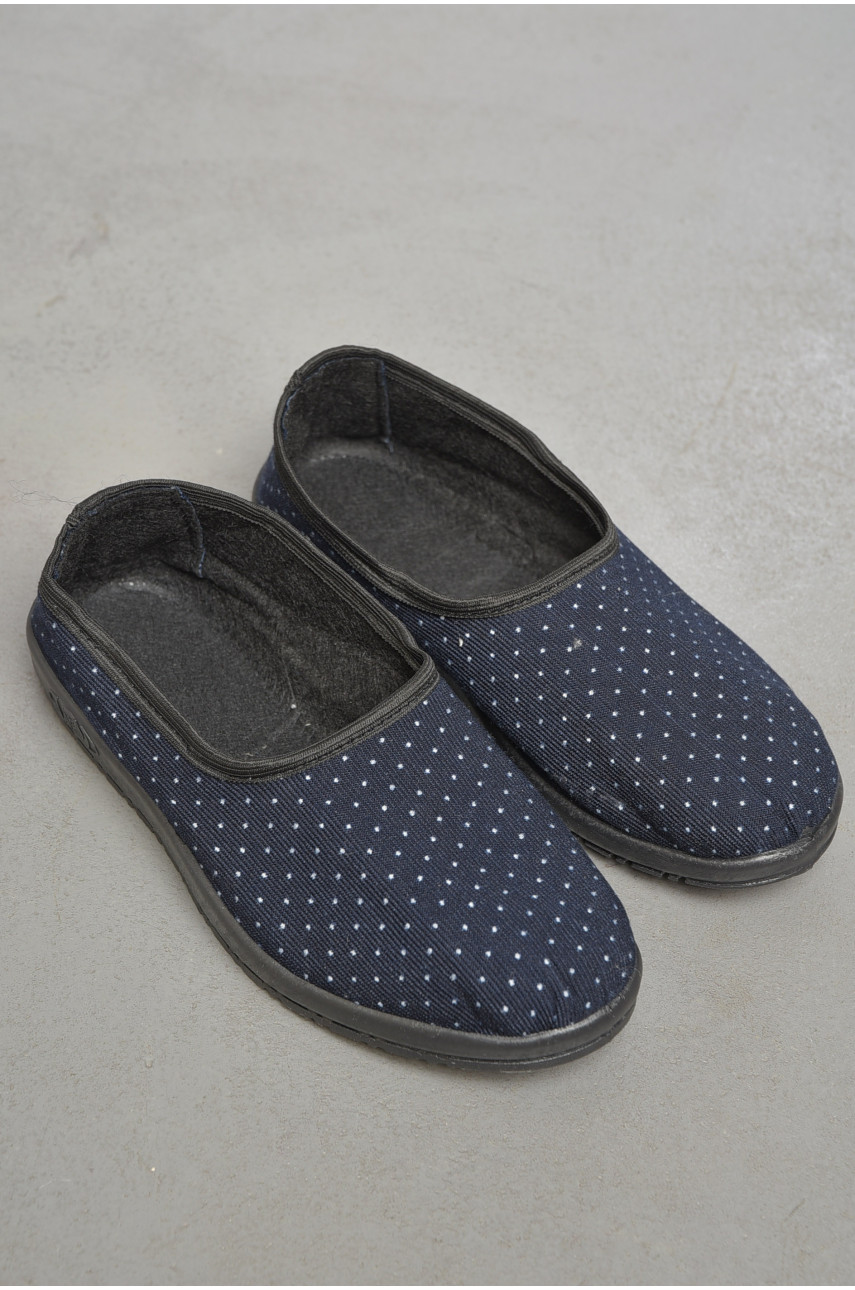 Капці жіночі темно-синього кольору Аса горох 189826