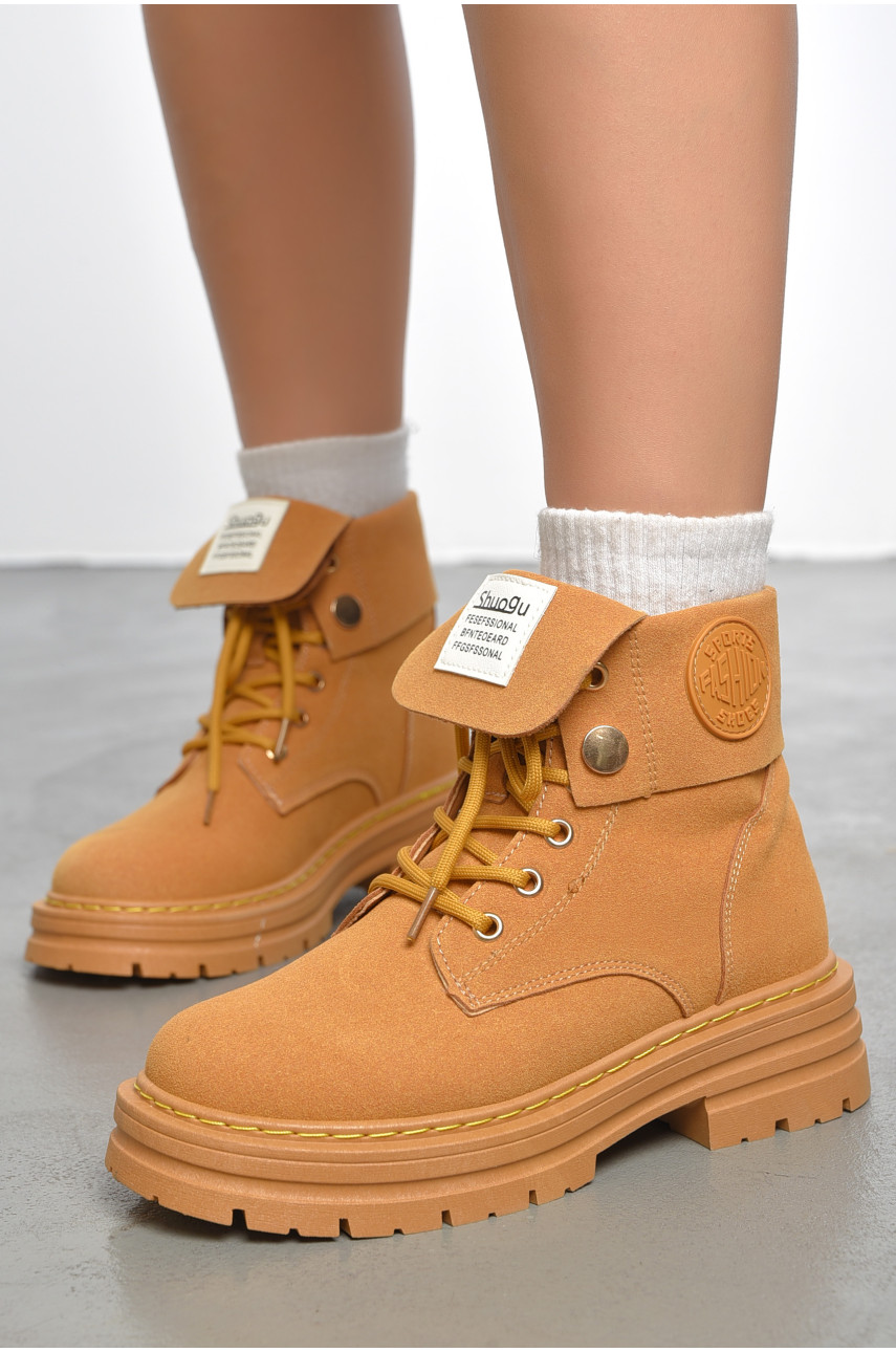 Ботинки женские демисезонные песочного цвета 2292 189836
