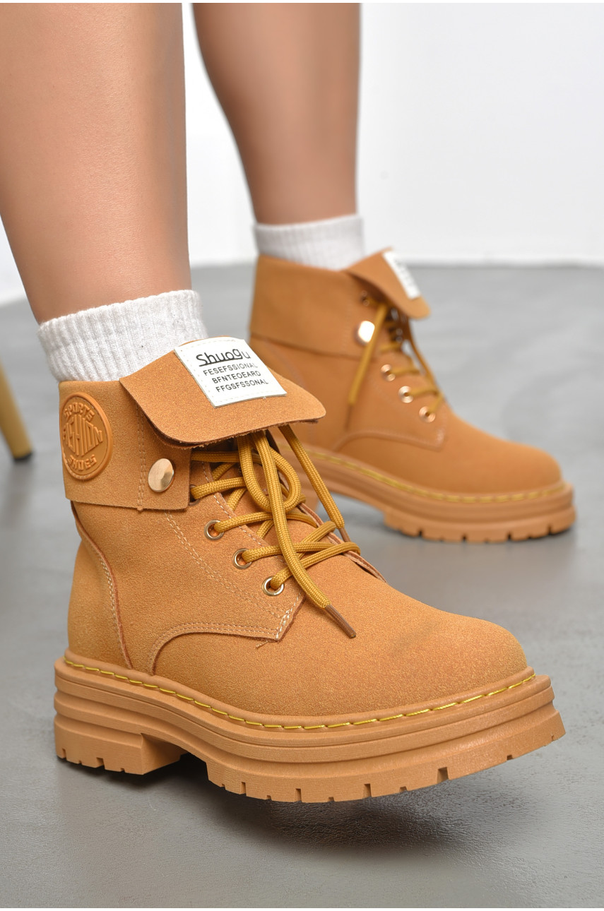 Ботинки женские демисезонные песочного цвета 2292 189836