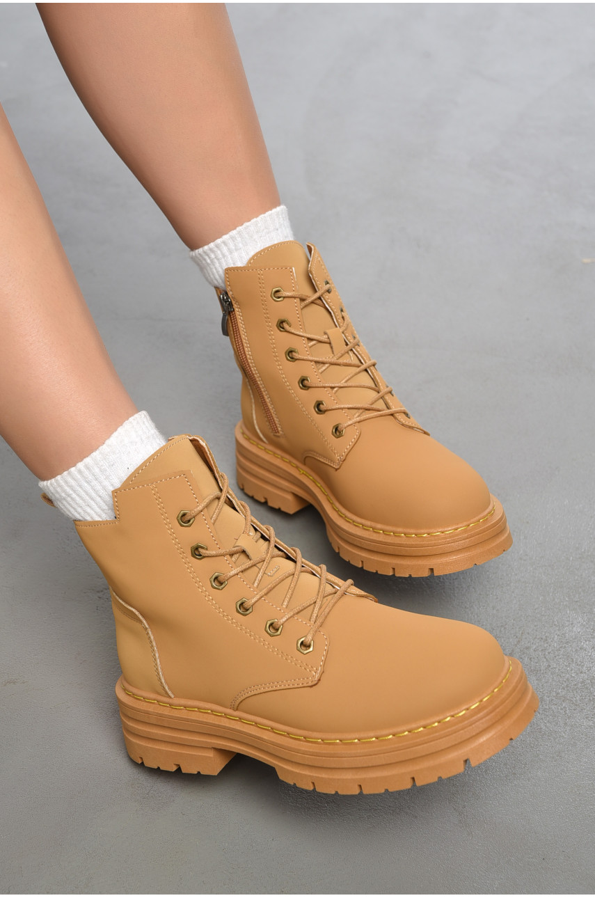 Ботинки женские демисезонные песочного цвета 2276 189844