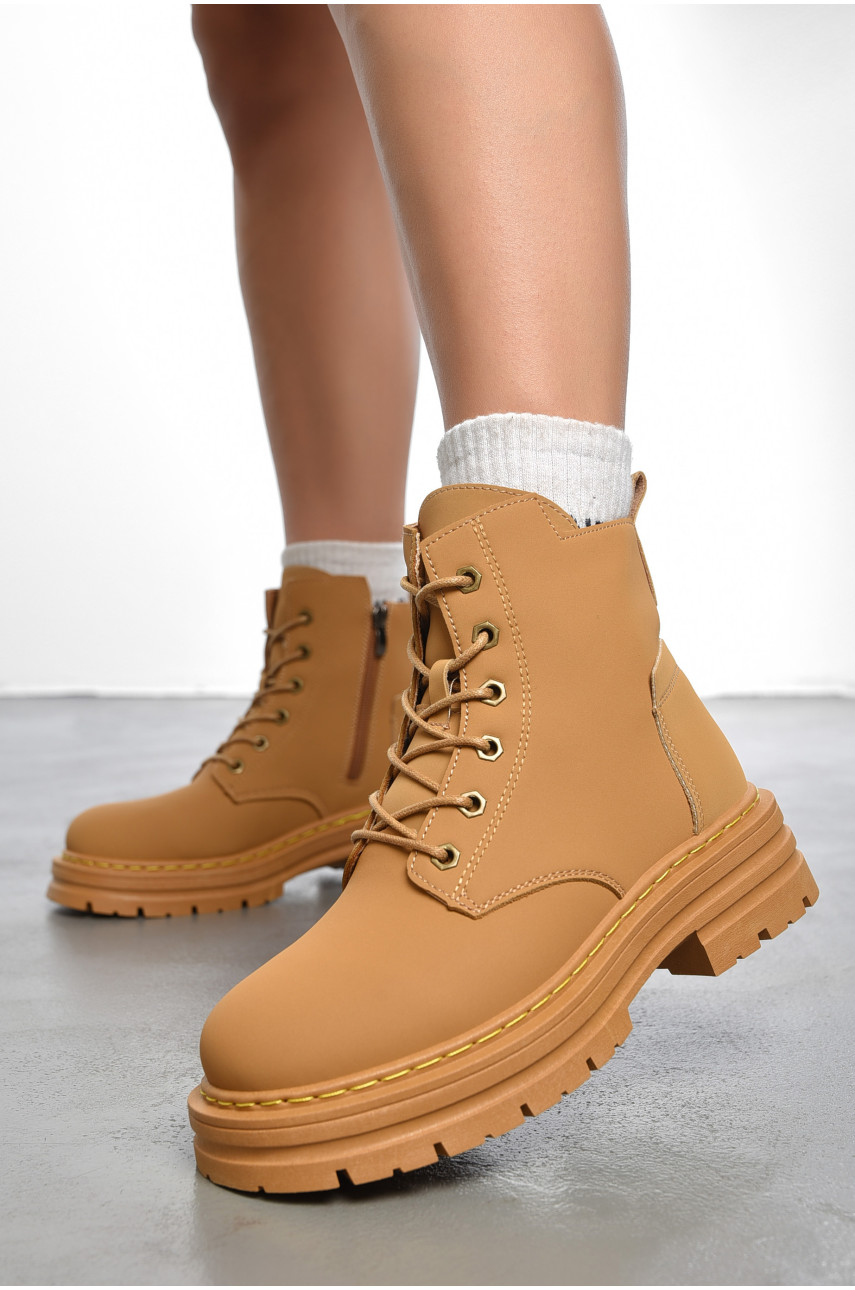Ботинки женские демисезонные песочного цвета 2276 189844