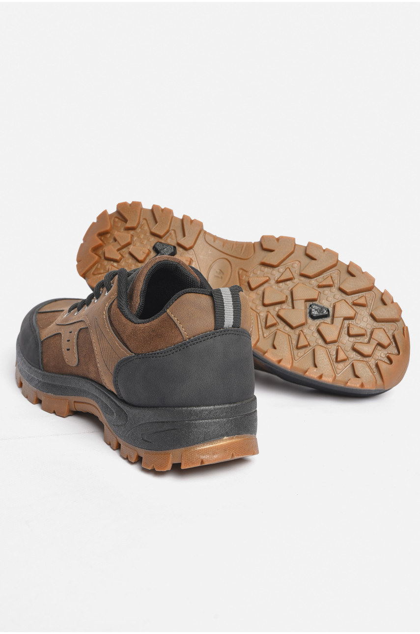 Кросівки чоловічі коричневого кольору на шнурівці 10031-3 189847