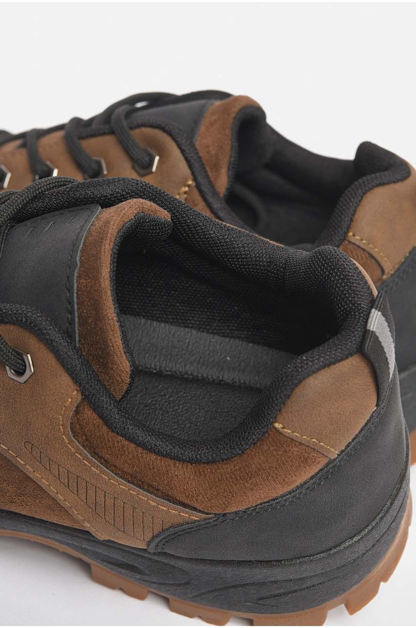 Кросівки чоловічі коричневого кольору на шнурівці 10031-3 189847