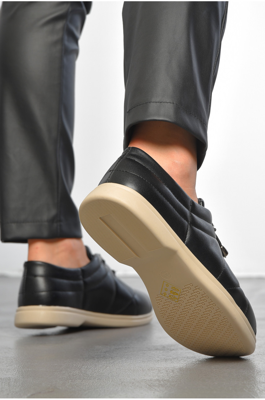 Туфлі жіночі чорного кольору на шнурівці 170-1 189866