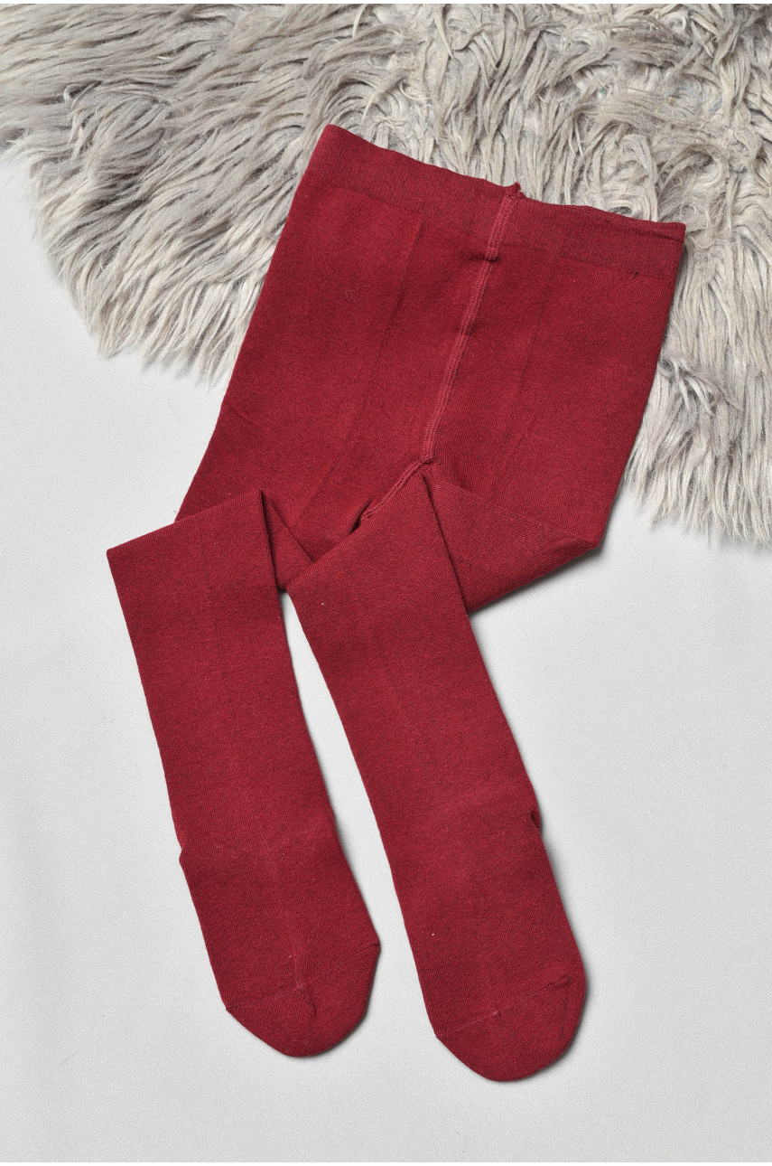 Колготи дитячі для дівчинки бордового кольору FCK05 189869