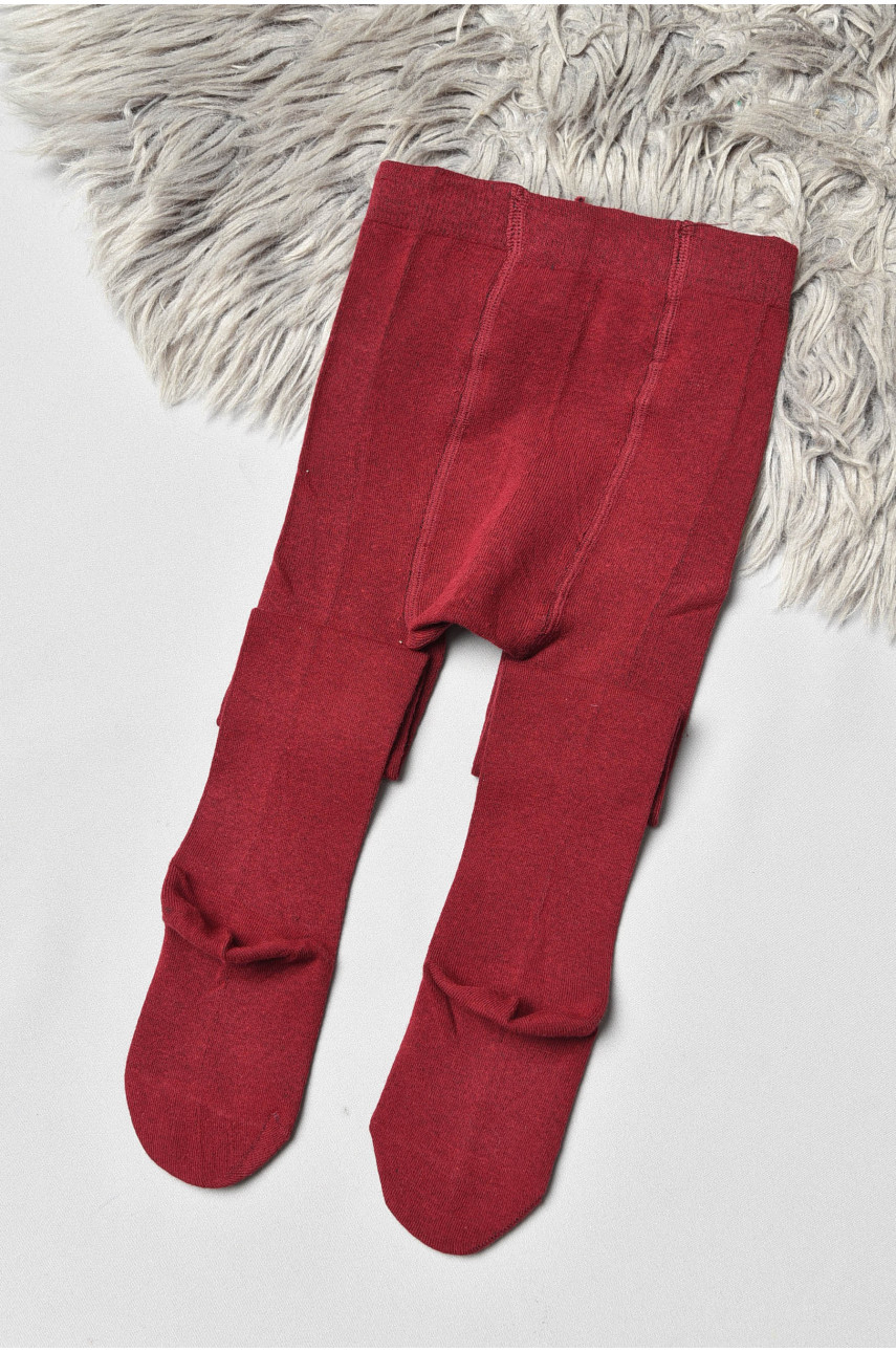 Колготи дитячі для дівчинки бордового кольору FCK05 189869