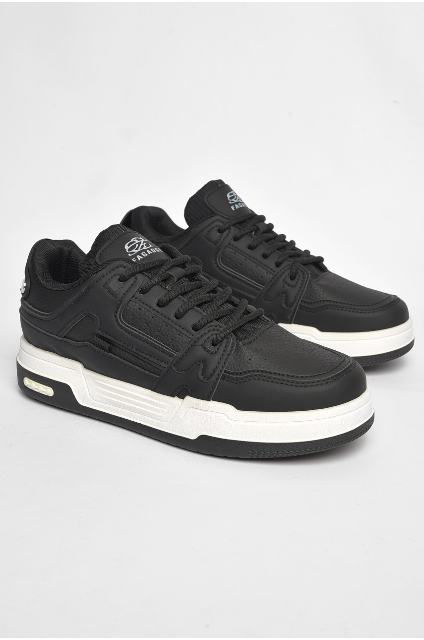 Кроссовки мужские черного цвета на шнуровке 71-5 189876