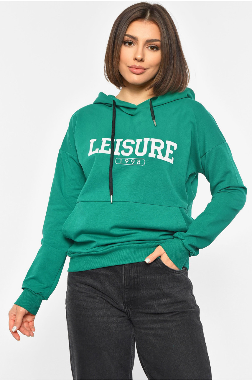 Худи женское зеленого цвета 189904 Худи женское зеленого цвета 189904