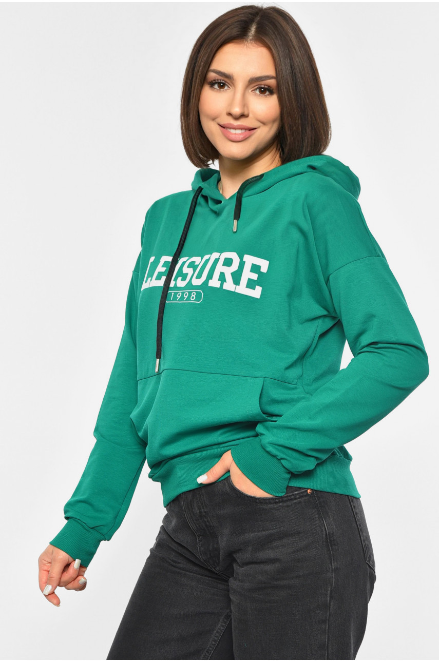 Худи женское зеленого цвета 189904 Худи женское зеленого цвета 189904