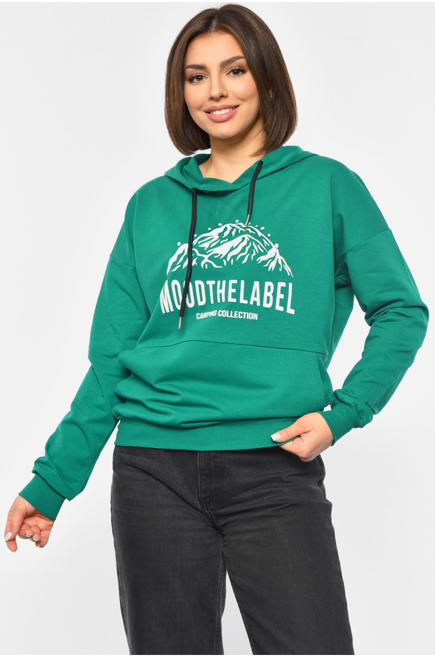 Худи женское зеленого цвета 189905