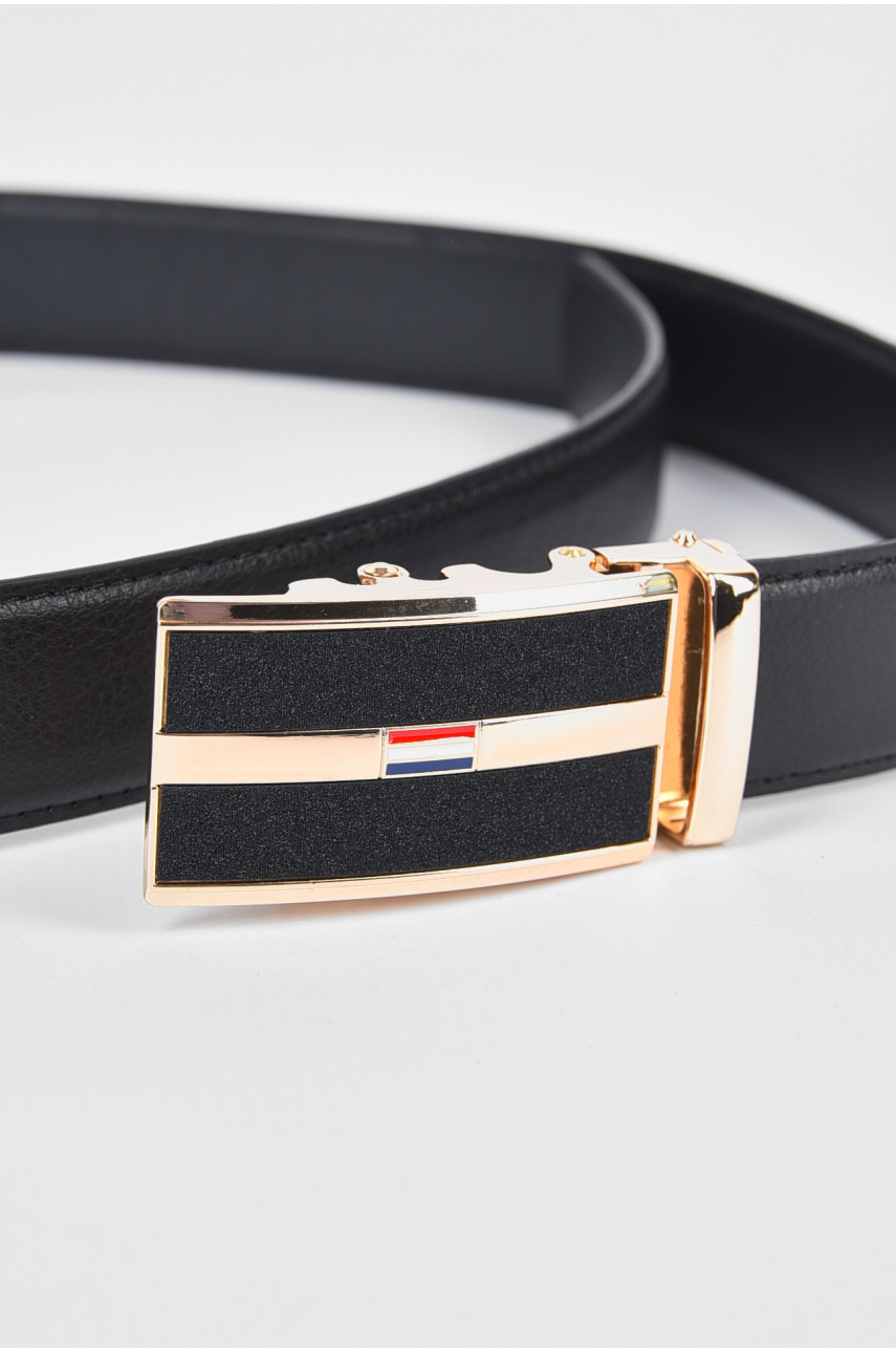 Ремінь чоловічий чорного кольору розмір 110*3,5 см 189917