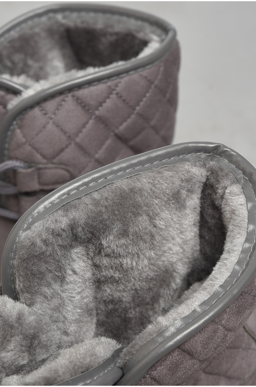 Угги женские на меху темно-серого цвета Д20 189919