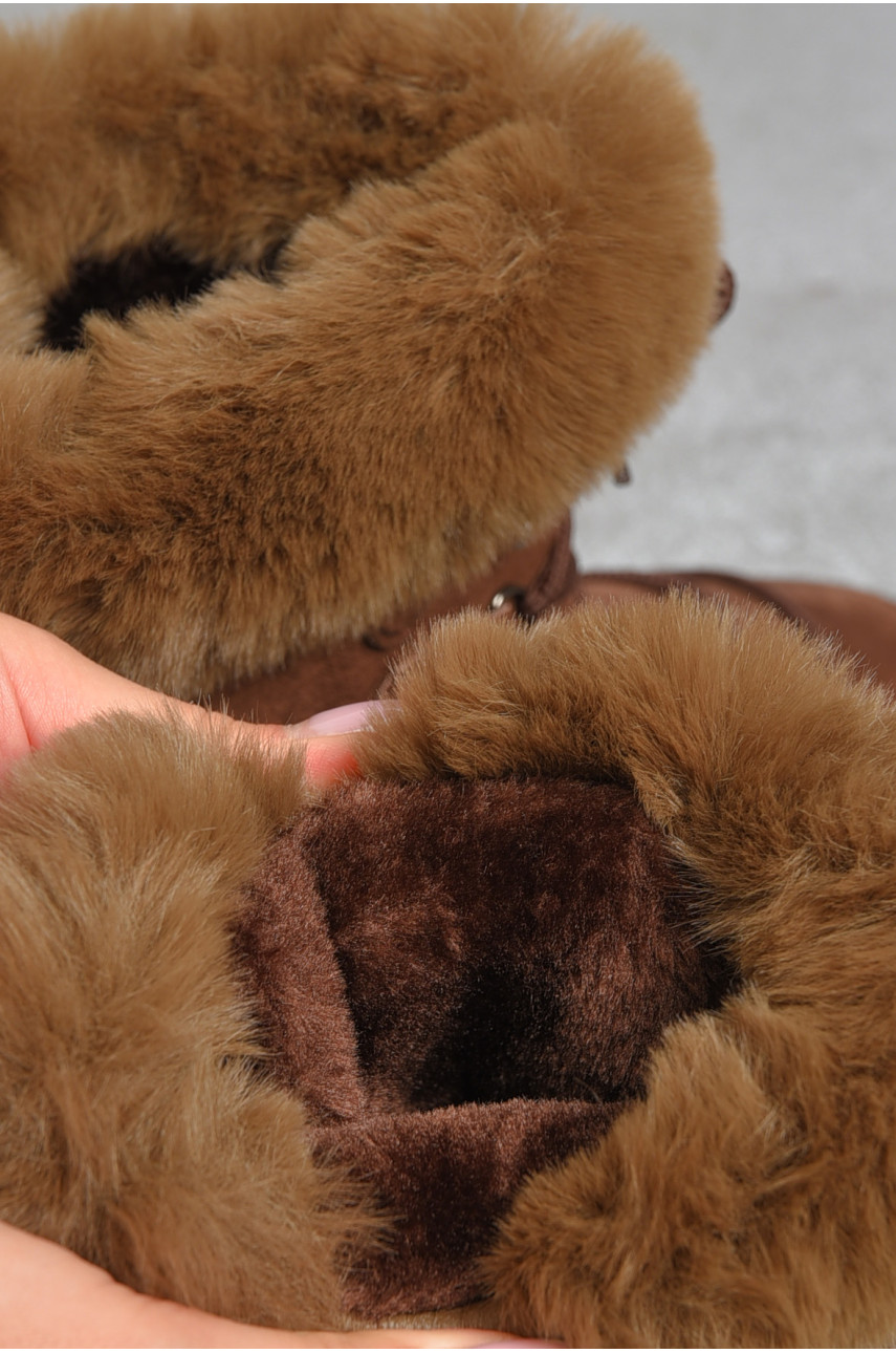 Угги женские на меху коричневого цвета д26 189922