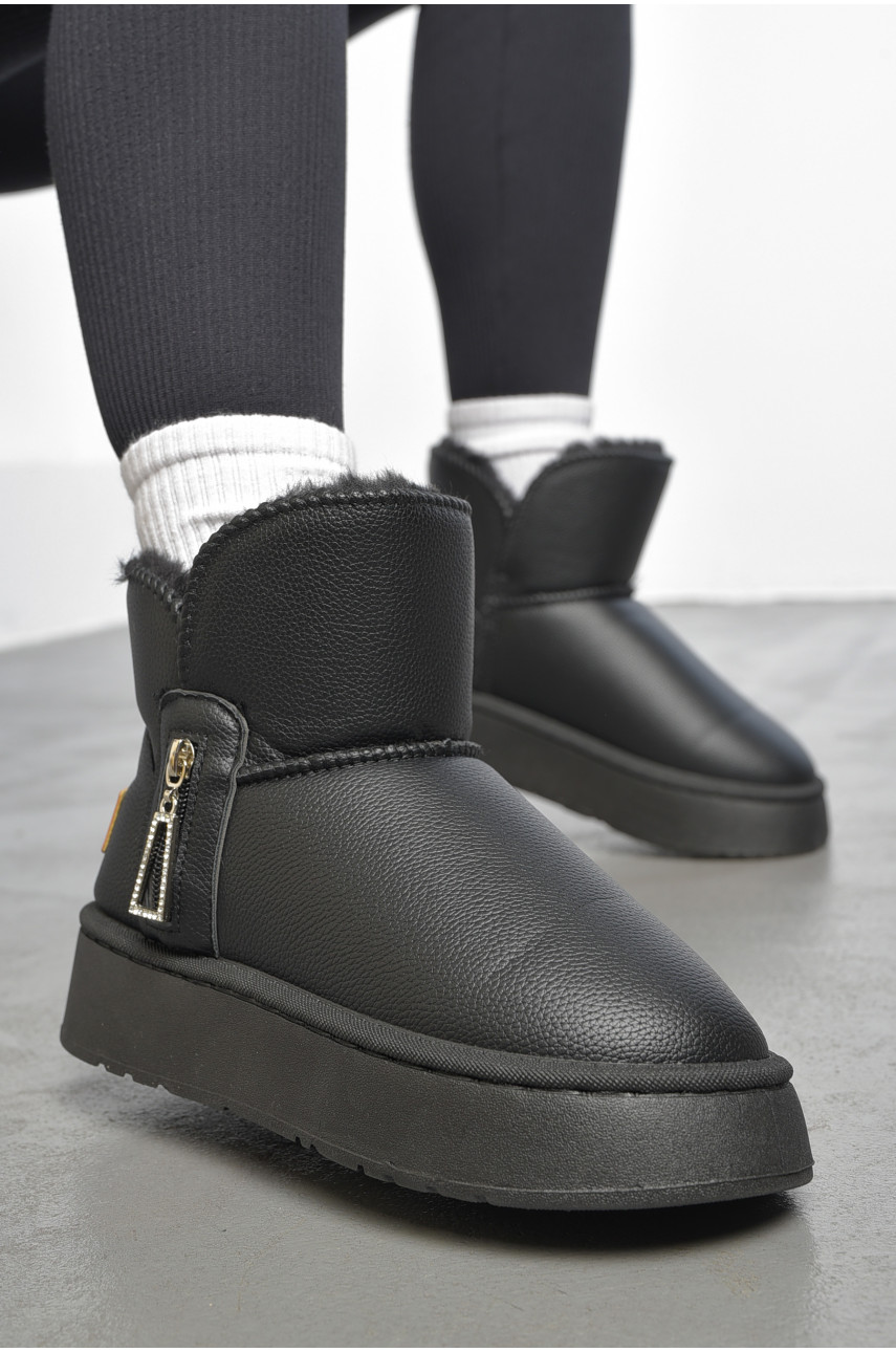 Угги женские на меху черного цвета 88-1 189923