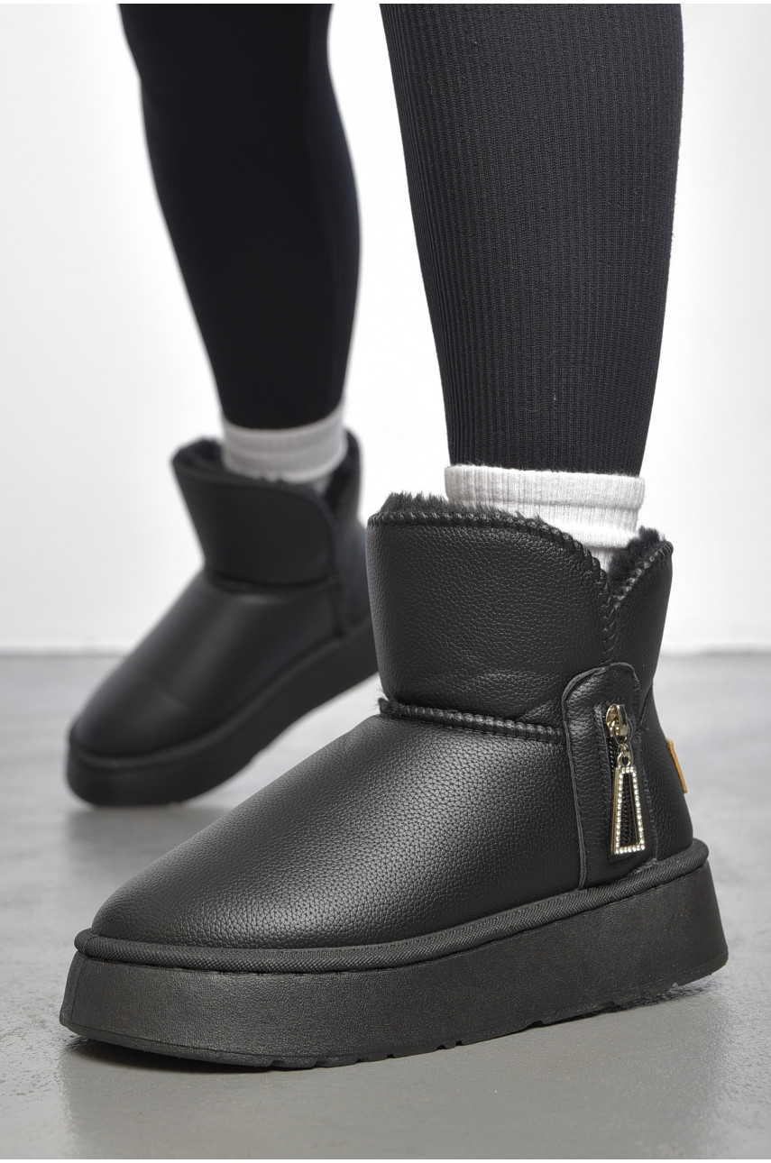 Угги женские на меху черного цвета 88-1 189923
