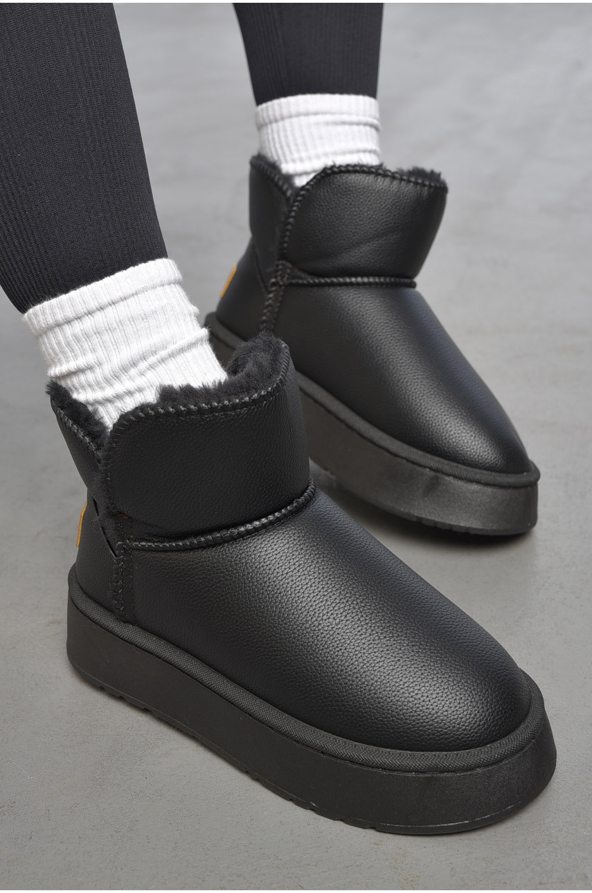 Угги женские на меху черного цвета 86-1 189925