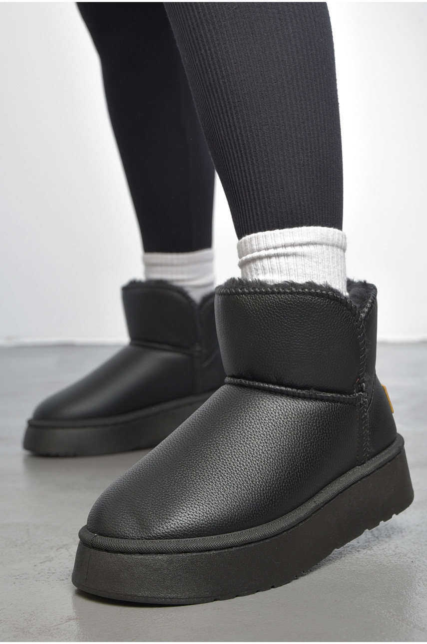 Угги женские на меху черного цвета 86-1 189925