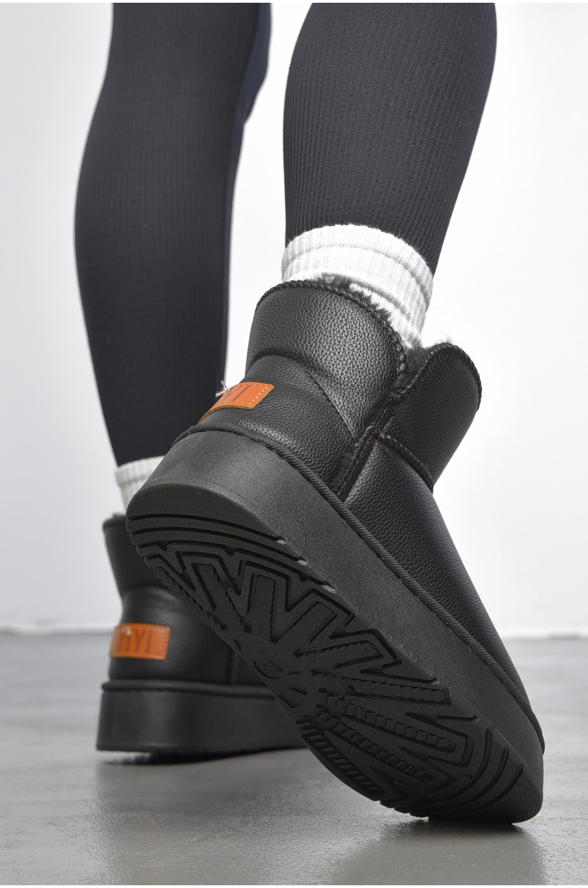 Угги женские на меху черного цвета 86-1 189925