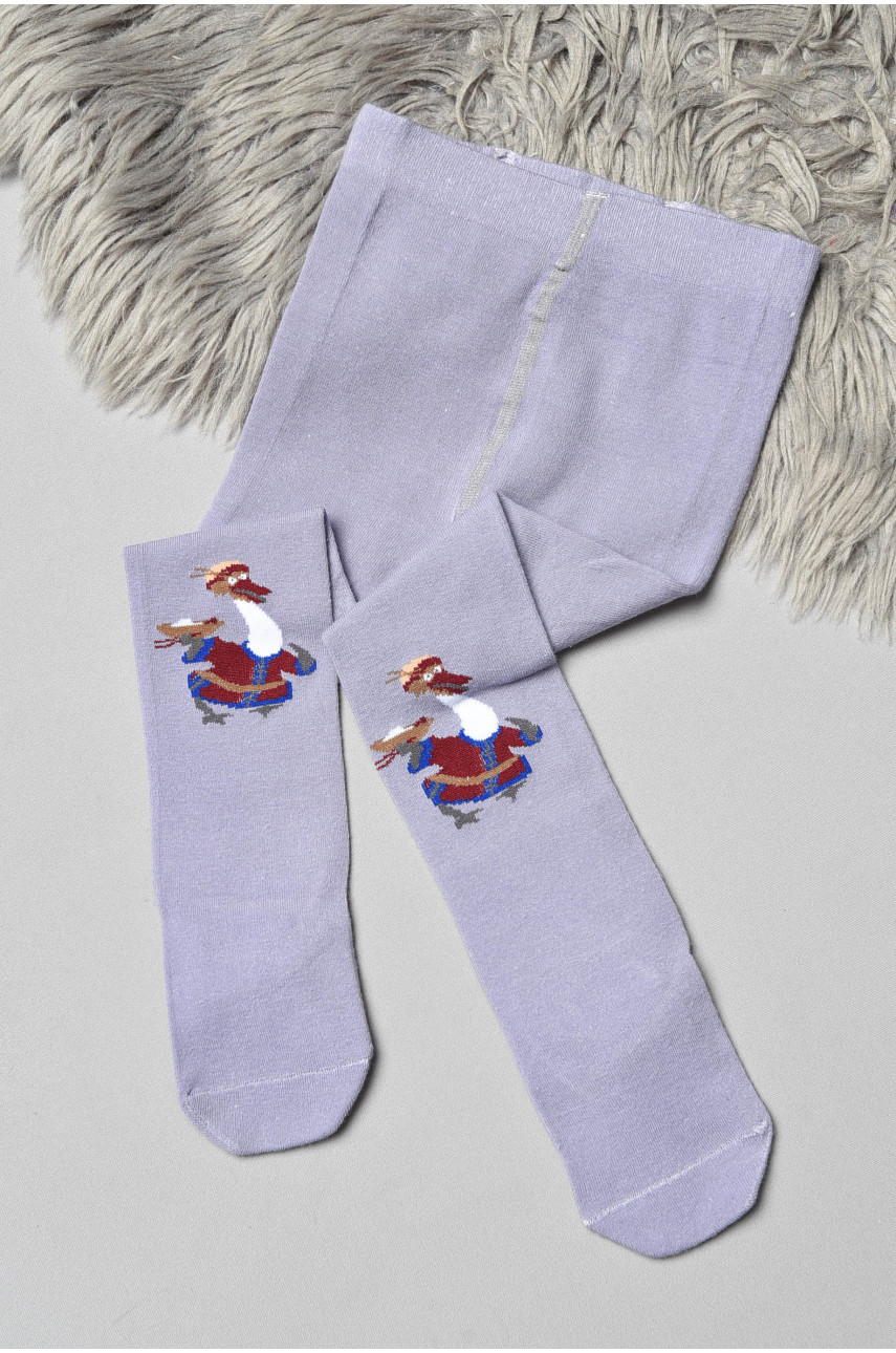 Колготи дитячі з малюнком фіолетового кольору FCK13 189929