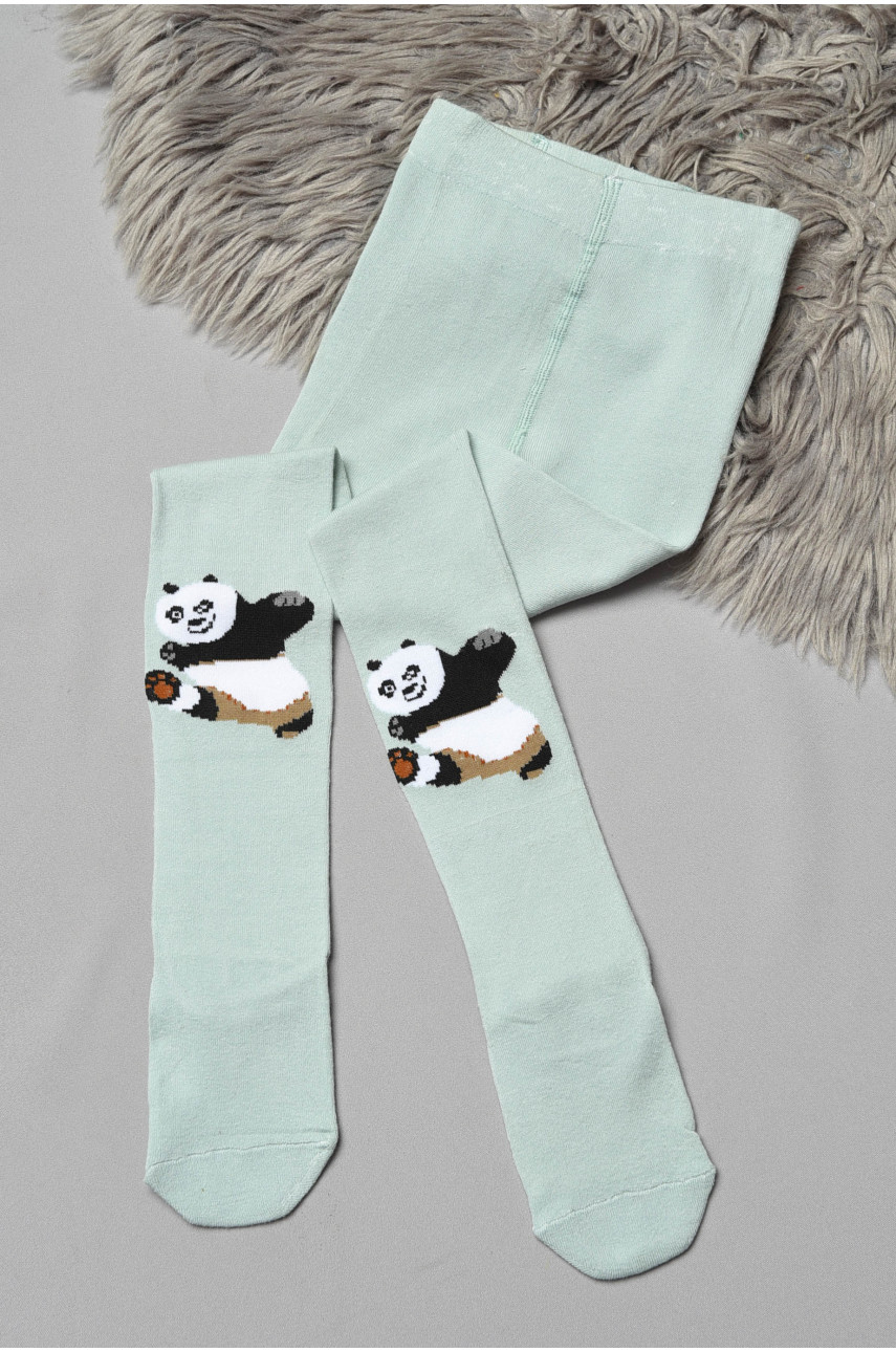 Колготи дитячі з малюнком салатового кольору FCK13 189934